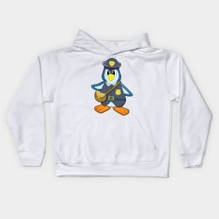 Penguin as Policewoman with Handbag Kids Hoodie